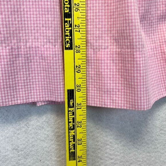 Vtg KELLY'S KIDS Dress Girl 7-8 Pink White Gingham Short Sleeve Peterpan Collar - Picture 8 of 13